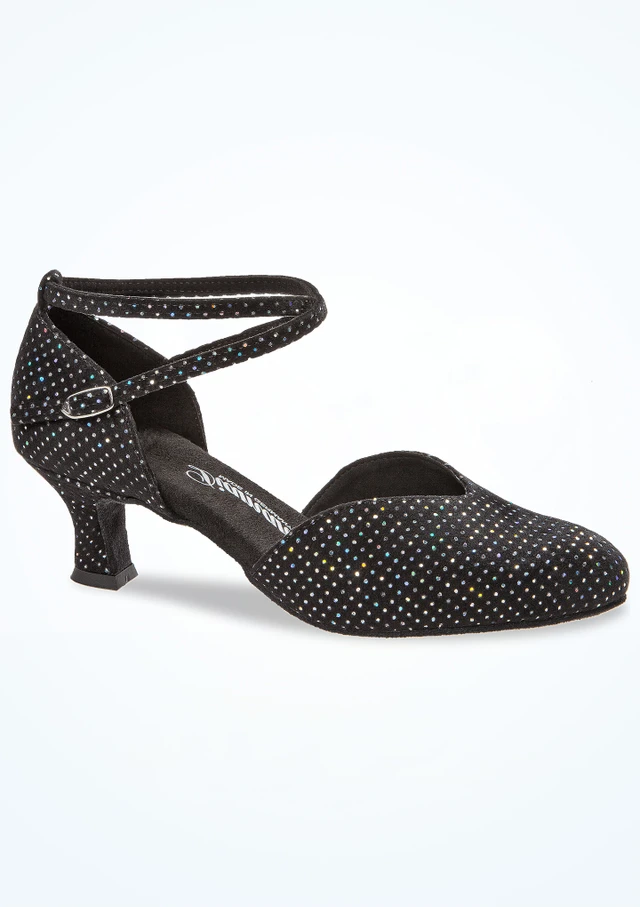 Scarpa da ballo scintillante Vivian Diamant – 5 cm [Nero]