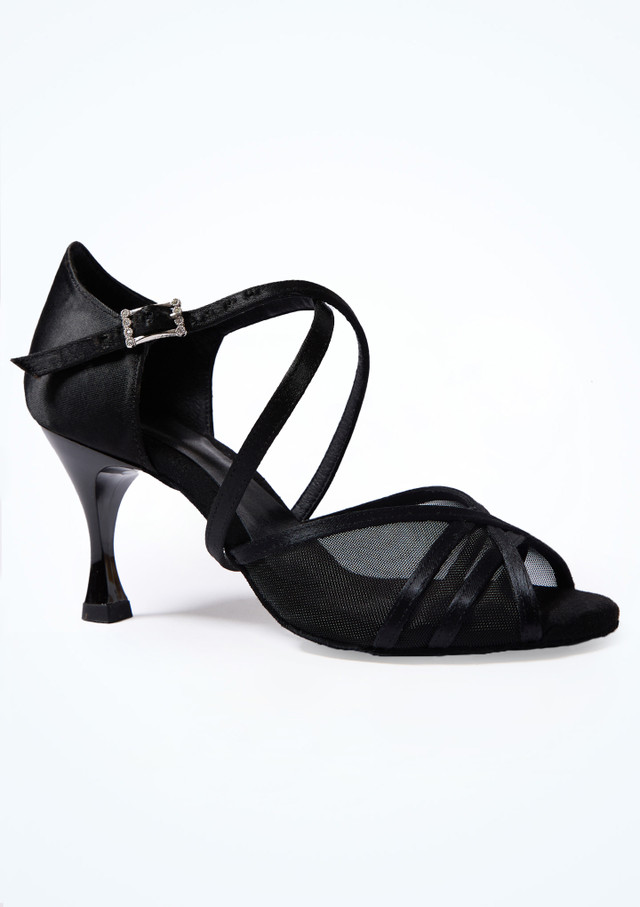 Scarpa da ballo da sala e latino-americano color nero Gloria Move Dance - 6,35 cm Nero Side 3 [Nero]