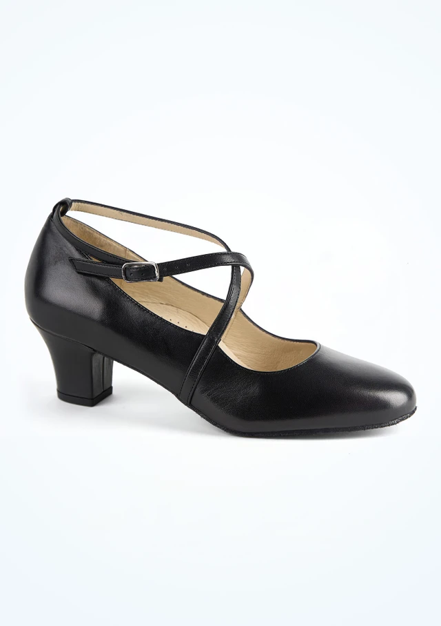 Scarpa da ballo in pelle Sidney Werner Kern – 4,3 cm [Nero]