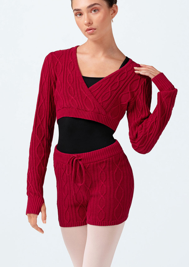 Bloch Lutina Knit Shorts Ciliegia Front [Rosso]