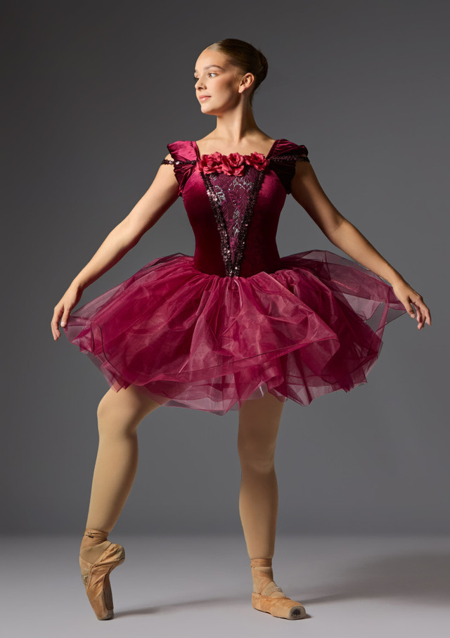 Costume da danza classica Rose Garland Jolista Rosso intenso 242 [Rosso]