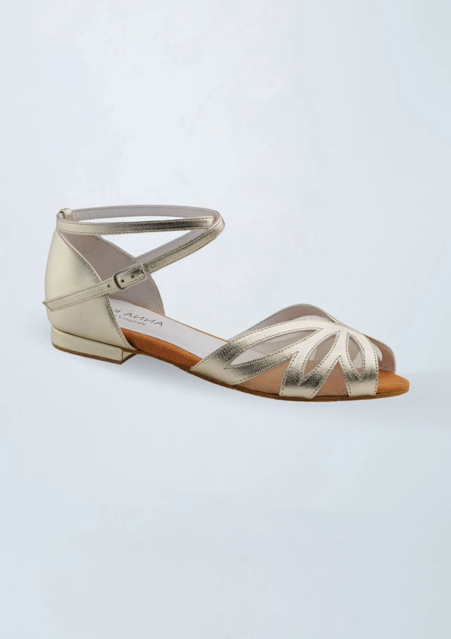 Scarpa da ballo in pelle Werner Kern Margo - 0,39" Oro Front [Oro]