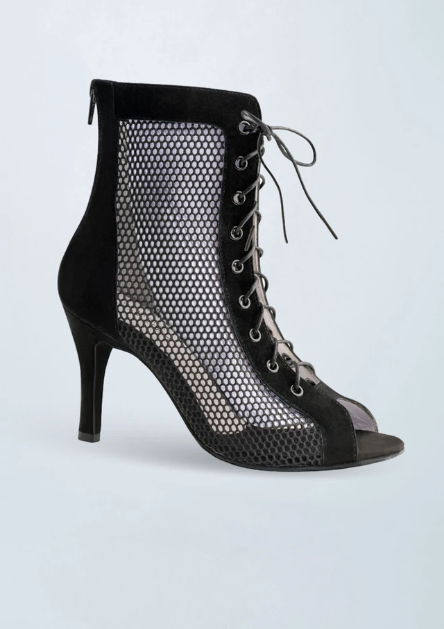 Scarpa da ballo Werner Kern Regine in pelle scamosciata - 7,5 cm Nero Front [Nero]