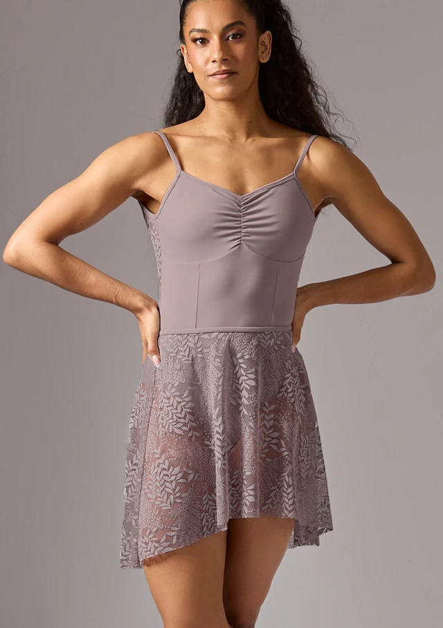 Gonna in pizzo asimettrica Cece Move Dance Incarnato prugna Back [Rosa]