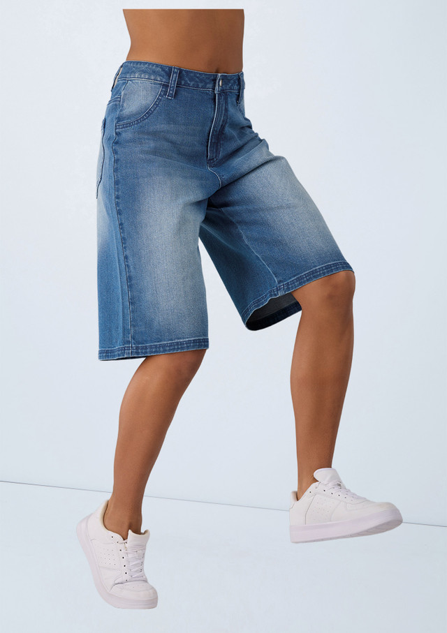 Weissman Denim Bermuda Short Medium Wash 5 [Blu]