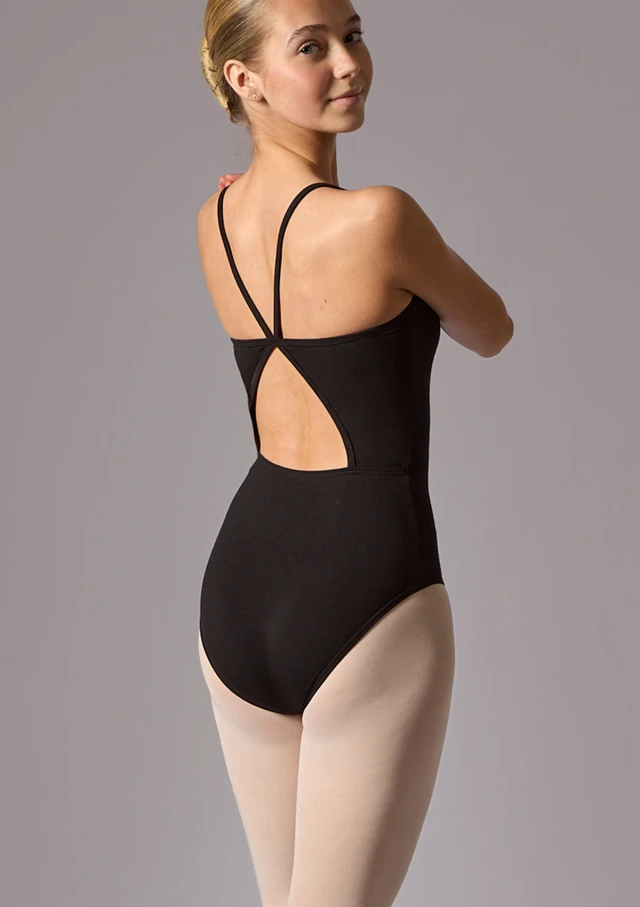 Body Danza con Spalline Sottili Poloma Move Dance - Ragazza - Nero Nero Front [Nero]