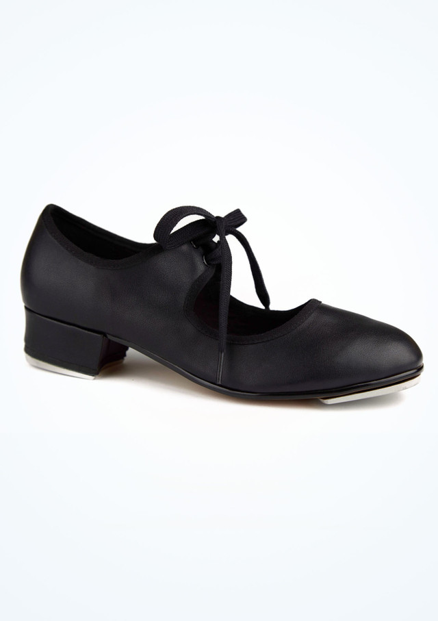 Zapatos Claqué Basicos con Cordonera Alegra Negro Delante [Negro]