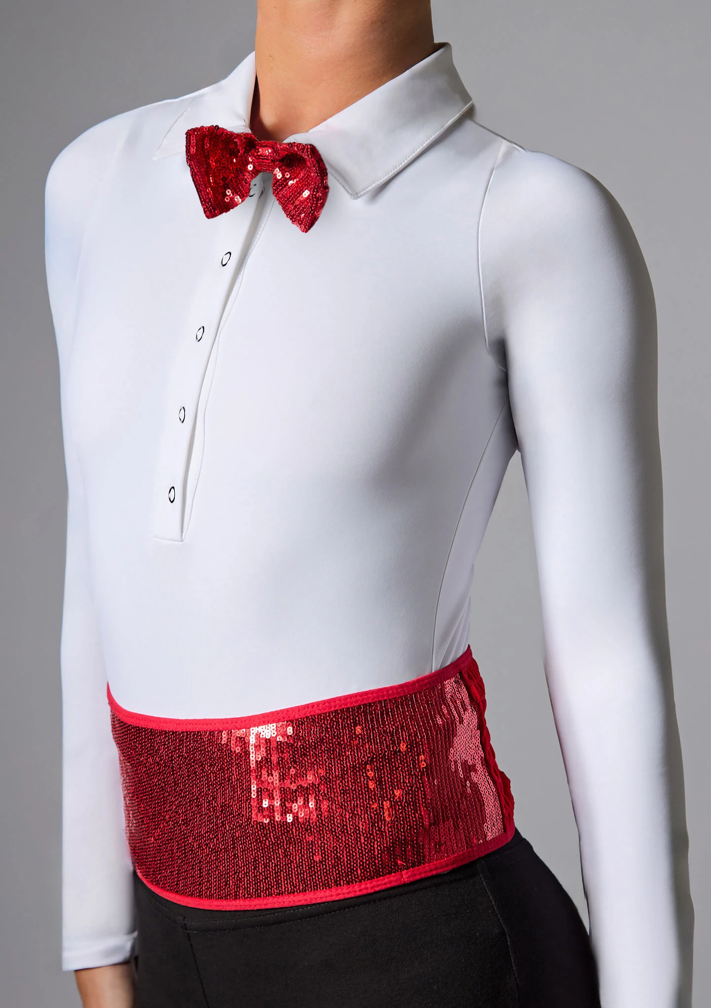 Fascia Jolista con paillettes Rosso Front 7 [Rosso]