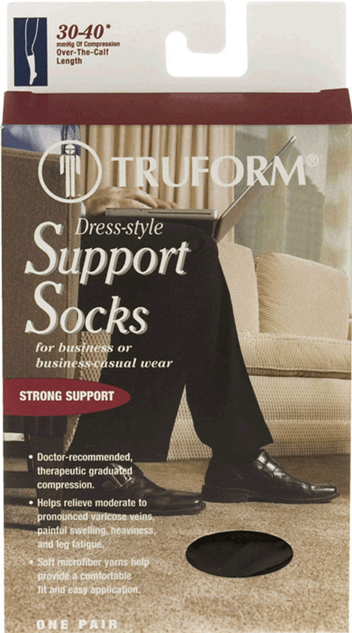 Truform Men's Dress Style Calf Length 30-40mmHg - Compression Health