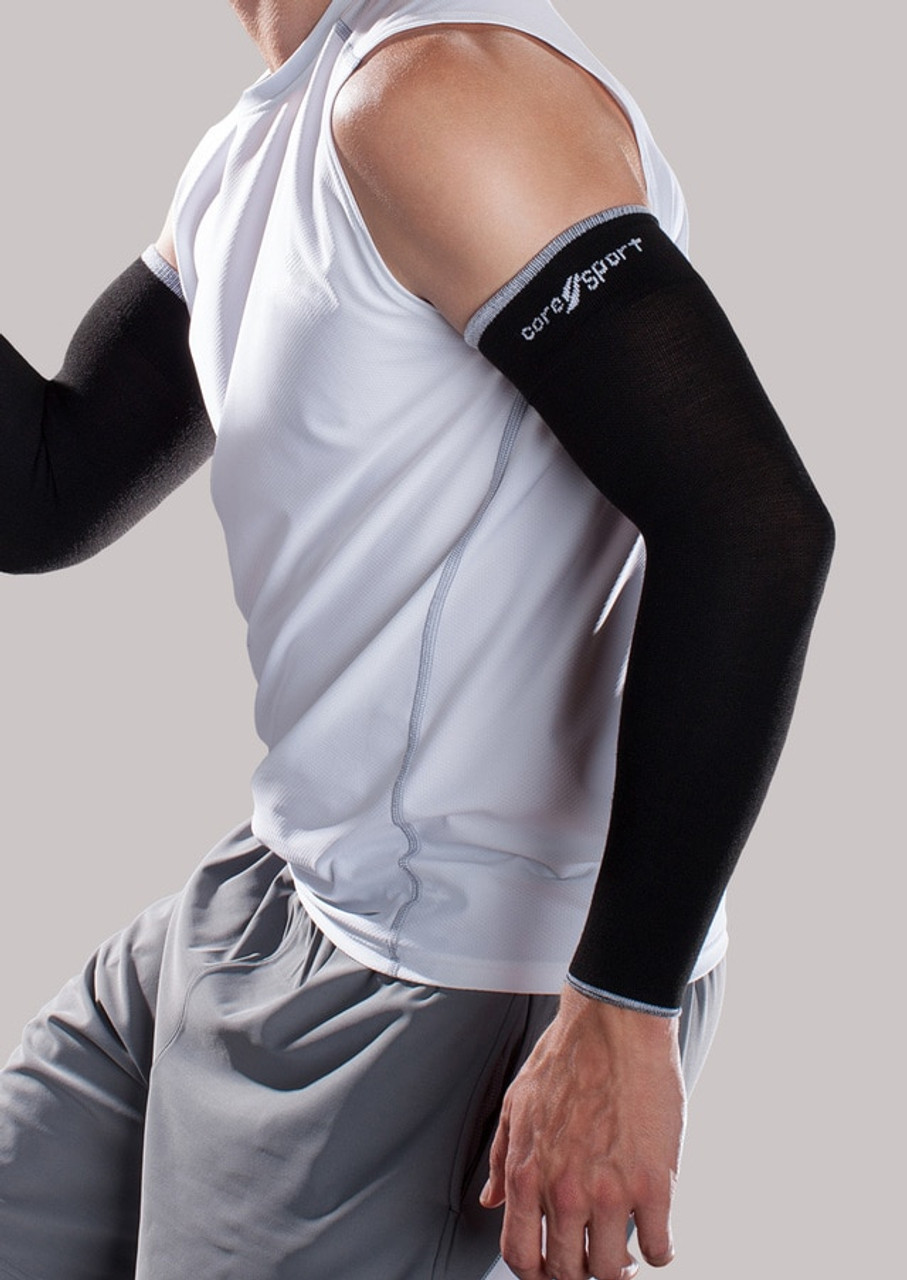 Core-SportÂ® by Therafirm Gradient Compression Athletic Arm Sleeves 15-20  mmHg - Compression Health