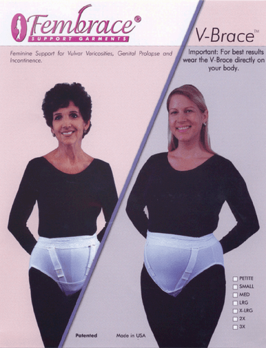 V-Brace by Fembrace Support Garments for Vulvar Varicosities,Genital  Prolapse and Incontinence