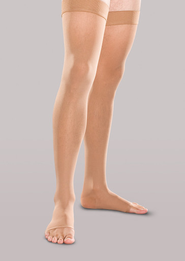 THERAFIRM® Moderate Support Open Toe Thigh Highs 20-30 mmHg