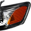2000-2001 Toyota Camry Factory Style Headlights w/ Amber Reflectors (Matte Black Housing/Clear Lens)