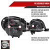 1998-2005 Lexus GS300/GS400/GS430 Halo Projector Headlights w/ SMD LED Light Strip (Black Housing/Smoke Lens)