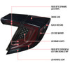 2017-2021 Honda Civic Hatchback LED Sequential Signal Tail Lights (Black Housing/Smoke Lens)