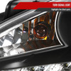 2010-2012 Hyundai Genesis Coupe Projector Headlights w/ SMD LED Light Strip (Matte Black Housing/Clear Lens)