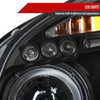 2005-2009 Hyundai Tucson Single Halo Projector Headlights (Matte Black Housing/Clear Lens)