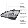 2006-2010 Lexus IS250/IS350 SMD LED Light Strip Projector Headlights (Chrome Housing/Clear Lens)