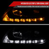 2001-2005 Lexus IS300 Projector Headlights w/ LED Light Strip & LED Turn Signal Lights (Matte Black Housing/Clear Lens)