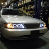 1995-1999 Nissan Sentra/200SX Dual Halo Projector Headlights (Chrome Housing/Clear Lens)