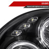 2002-2003 Subaru Impreza Dual Halo Bug Eye Projector Headlights (Matte Black Housing/Clear Lens)