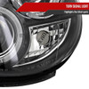 2002-2003 Subaru Impreza Dual Halo Bug Eye Projector Headlights (Matte Black Housing/Clear Lens)