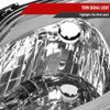 2006-2009 Toyota Prius Factory Style Headlights with Amber Reflector (Chrome Housing/Clear Lens)