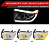 2014-2021 Toyota Tundra LED Switchback Sequential Turn Signal LED Bar Projector Headlights (Chrome Housing/Clear Lens)