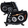 2005-2011 Toyota Tacoma Dual Halo Projector Headlights (Glossy Black Housing/Smoke Lens)