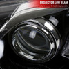 2012-2014 Toyota Camry Projector Headlights w/ Amber Reflectors (Jet Black Housing/Clear Lens)