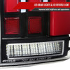 2007-2013 Toyota Tundra Sequential Red LED Bar Tail Lights (Glossy Black Housing/Clear Lens)