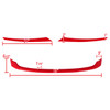 2016-2018 Honda Civic FK8 Red ABS Grille Trim Covers