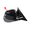 1996-1997 Isuzu Hombre Glossy Black Power Adjustable Manual Fold Side Mirror - Passenger Side Only