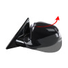 1996-1997 Isuzu Hombre Glossy Black Power Adjustable Manual Fold Side Mirror - Driver Side Only