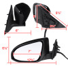 2012-2014 Toyota Camry Glossy Black 3-Pin Power Adjustable Side Mirror - Driver Side Only