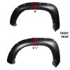 2005-2011 Toyota Tacoma Fleetside 6" Long Bed Smooth Rivet Style Fender Flares
