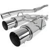 2008-2015 Mitsubishi Lancer EVO X/EVO 10 T-304 Stainless Steel N1 Style Dual Catback Exhaust System