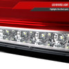 2015-2021 Subaru WRX Sequential White Bar LED Tail Lights (Chrome Housing/Red Lens)
