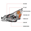 2010-2014 Subaru Legacy/Outback Projector Headlights (Chrome Housing/Clear Lens) - Driver Side Only
