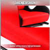 Universal Fully Adjustable Reclining Bucket Racing Seat - High-Performance Two-Tone Black & Red Suede with Enhanced Bolsters (Includes Seat Sliders)