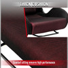 Universal Fully Adjustable Reclining Bucket Racing Seat - High-Performance Black Suede with Breathable Red Mesh Insert and Enhanced Bolsters (Includes Seat Sliders)