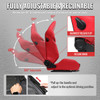 Universal Fully Adjustable Reclining Bucket Racing Seat - Custom Red PU Leather with Contrast Black Suede Center (Includes Seat Sliders)