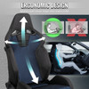 Universal Fully Adjustable Reclining Bucket Racing Seat - Sport Black Suede with Breathable Blue Mesh Insert (Includes Seat Sliders)