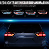 2011-2014 Toyota Sienna Full LED Tail Lights w/ Sequential Turn Signal and Startup Animation (Black Housing / Clear Lens)