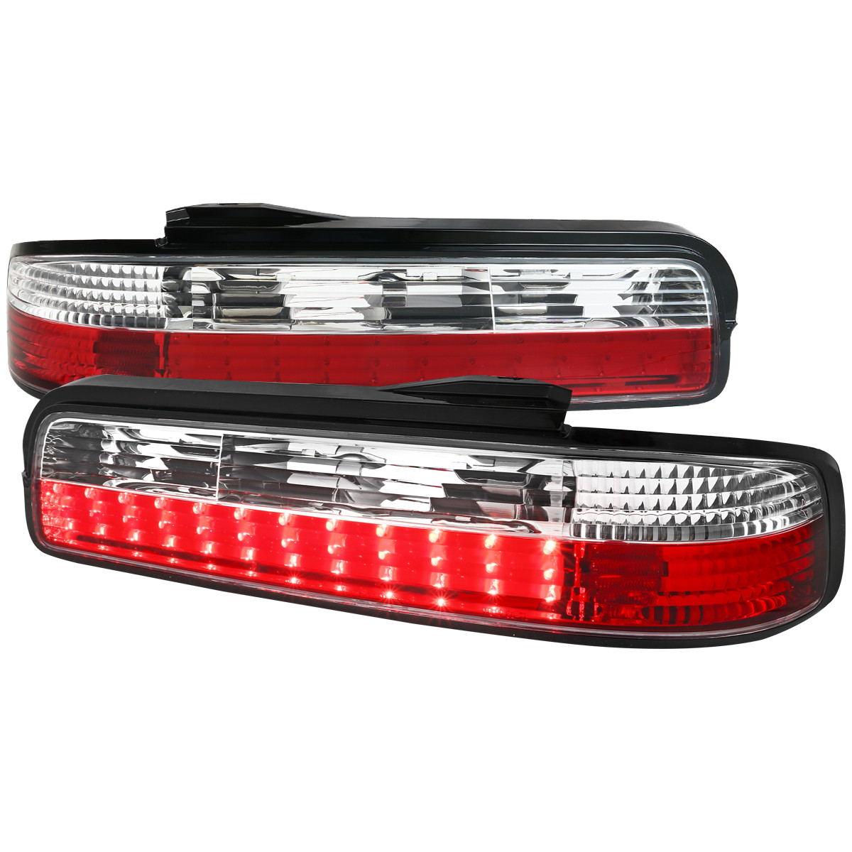 1989-1994 Nissan 240SX S13 Coupe LED Tail Lights (Chrome Housing