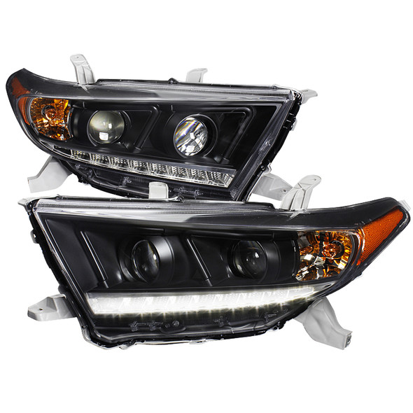 2011-2013 Toyota Highlander Projector Headlights w/ SMD LED Light