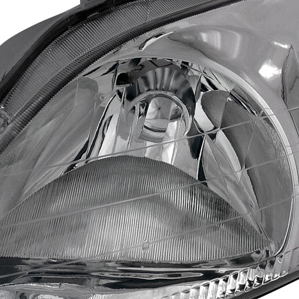 1996-1998 Honda Civic Factory Style Headlights - Chrome/Clear Lens