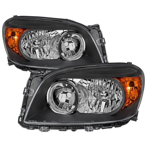 2006-2008 Toyota RAV4 Factory Style Headlights (Matte Black Housing/Clear Lens)