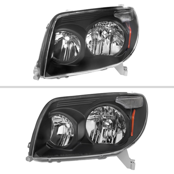 2003-2005 Toyota 4Runner Factory Style Headlights (Matte Black Housing/Clear Lens)