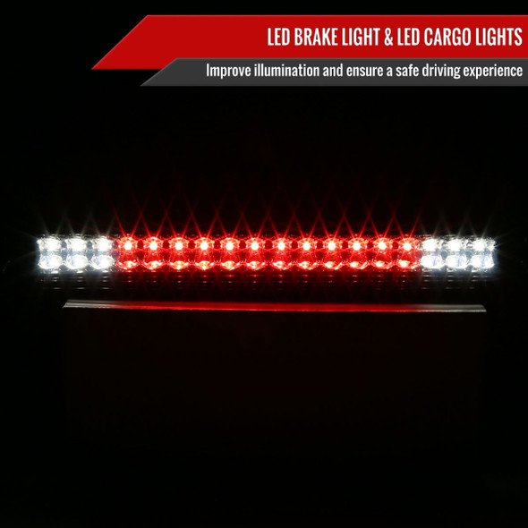 2004-2015 Nissan Titan LED 3rd Brake Light (Chrome Housing/Clear Lens)